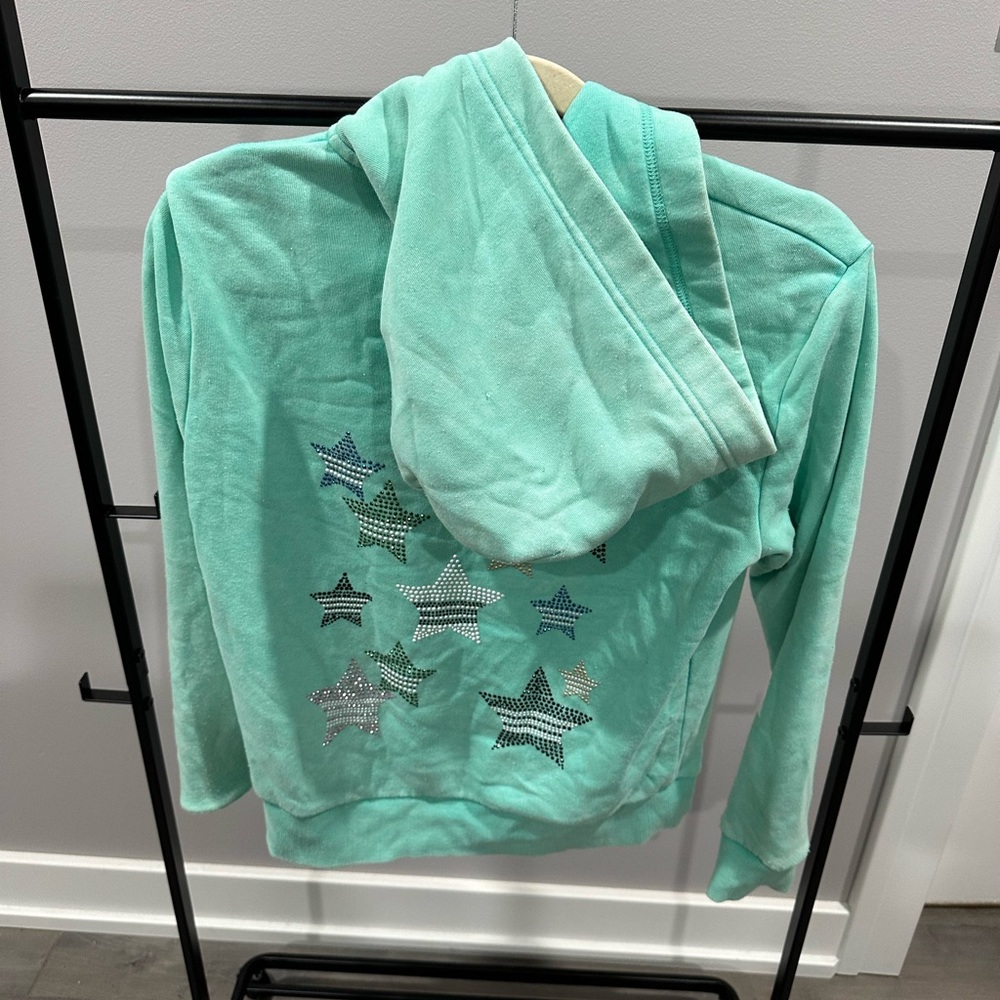 ⭐️Butter London ⭐️ Star Green Youth Large Hooded Sweatshirt
